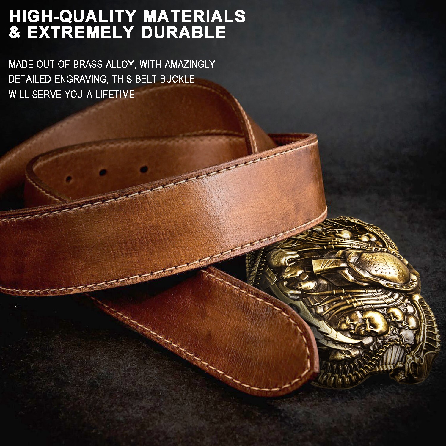 PREDATOR Men's Belt Buckle Handmade Brass Buckle Replacement