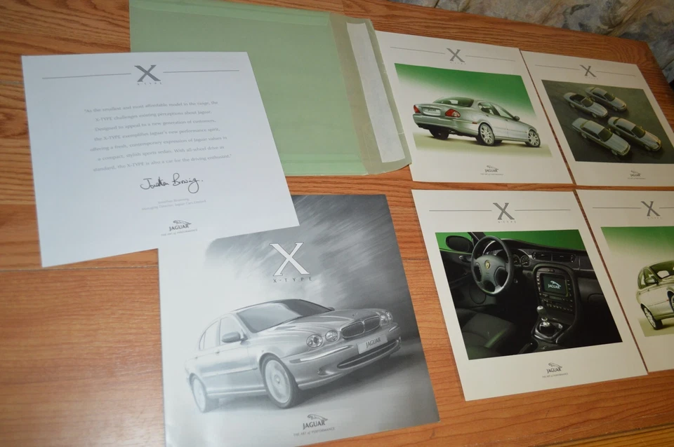 Jaguar X-Type 2000 primer vistazo comunicado de prensa fotos folleto sobre - muy raro Foto 2 de 4
