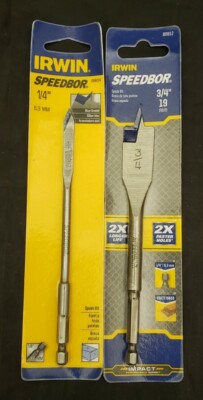IRWIN Speedbor 1/4'' & 3/4'' Spade Bit 88812 - Lot of 2