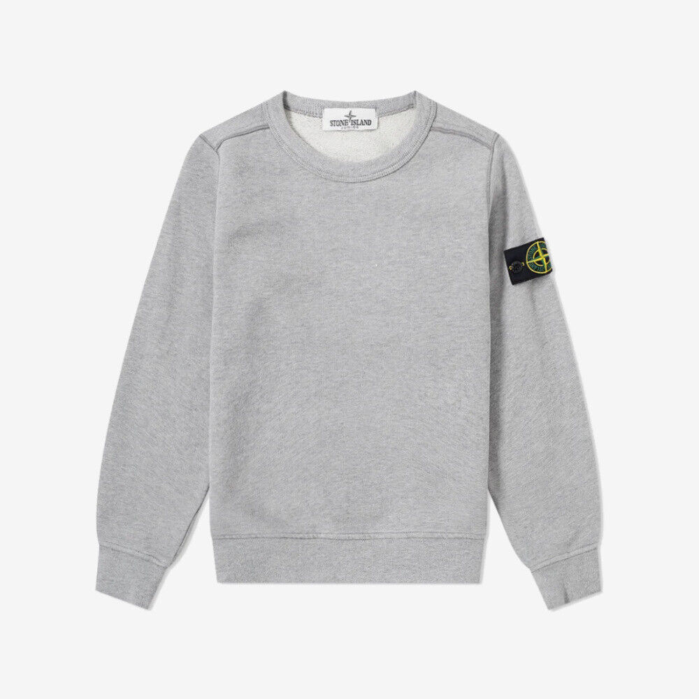 Stone Island Junior Crew Sweatshirt - Melange Grey | eBay Stone Island Junior Crew Sweatshirt - Melange Grey | eBay