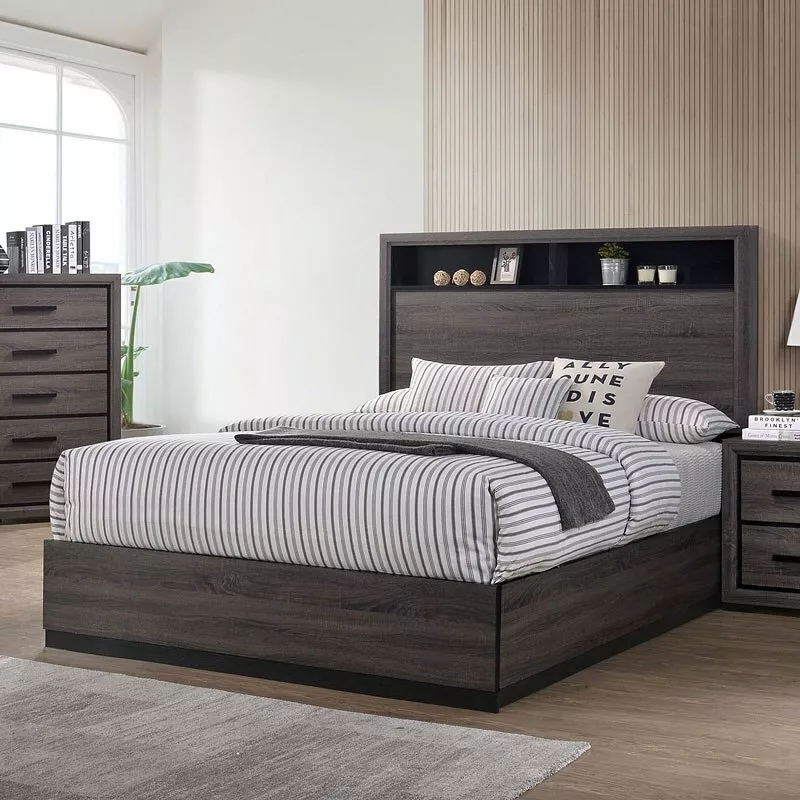 California king sale headboard with shelves