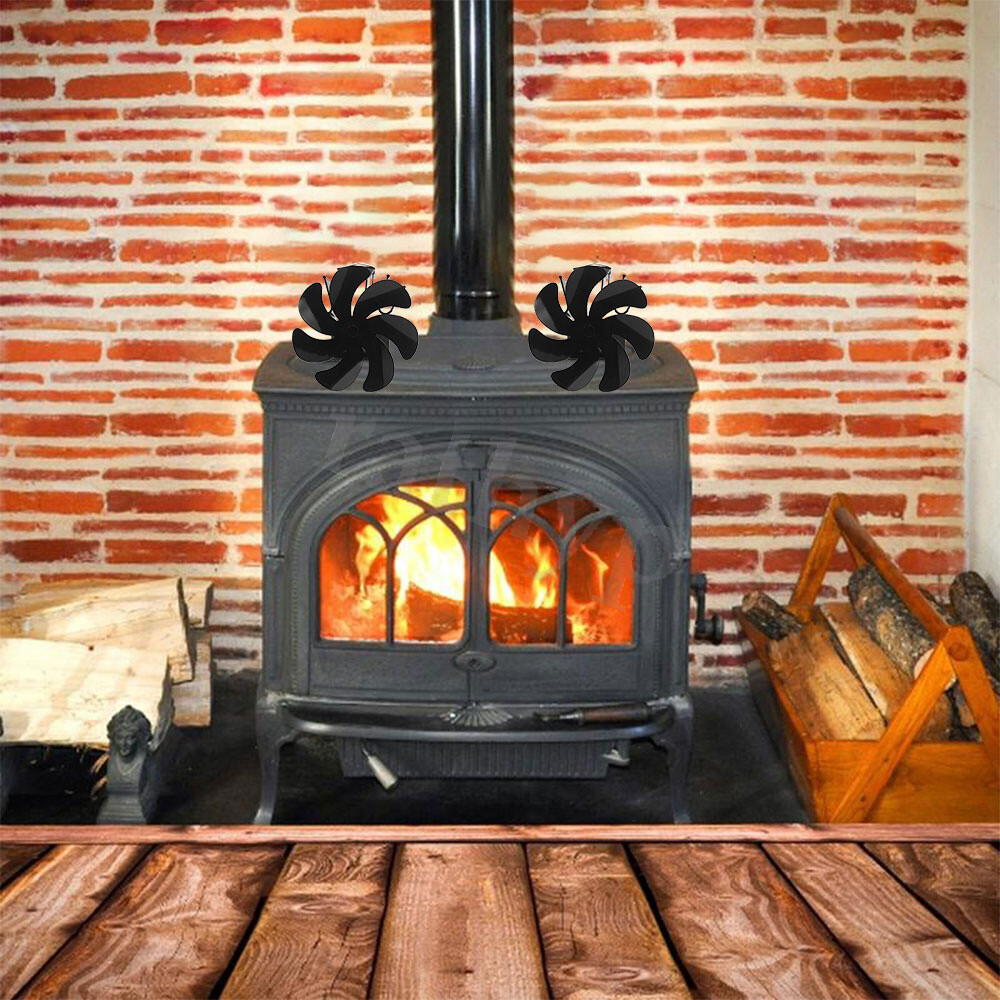 Stove Fan 7 Blade Fireplace Small Wood Log Burner Fan Heat Powered  Circulating | eBay
