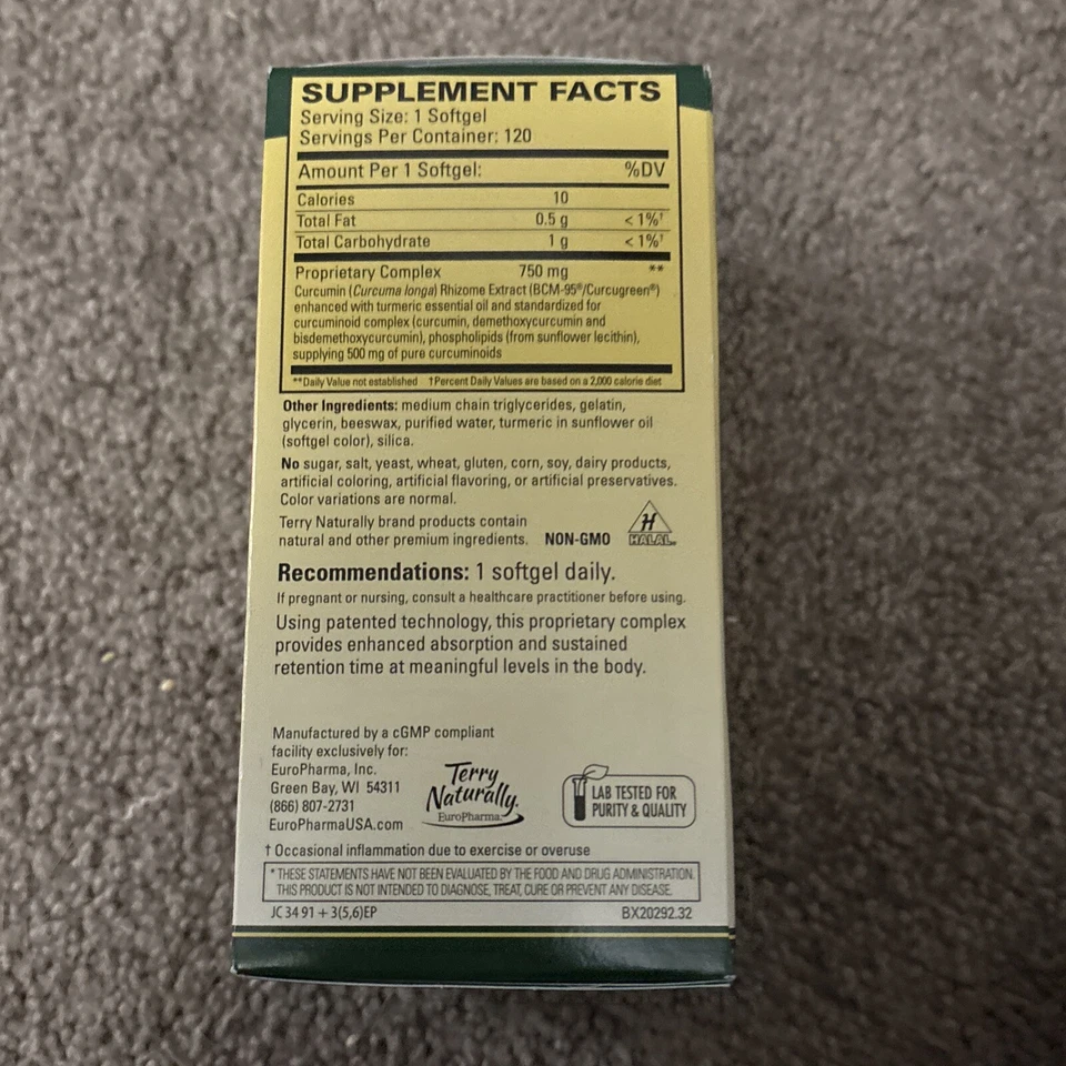 Terry Naturally CuraMed Superior Absorption 750mg Softgels - 120 Count - Image 2 of 4