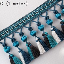 1M Curtain Braid Trim Fringe Upholstery Cushion Tablecloth Edging Tassels Ribbon