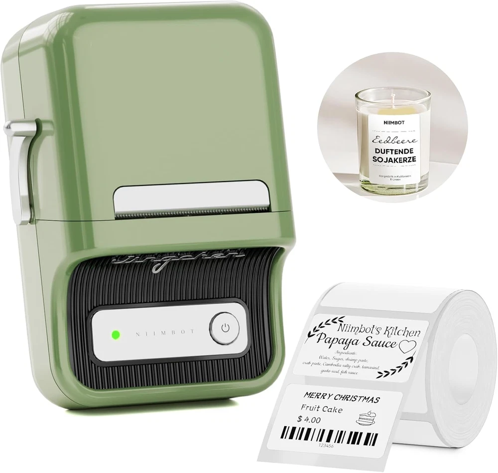 Bluetooth Label Maker Machine with 2 Inch Tape - Portable Thermal Printer for Home & Office