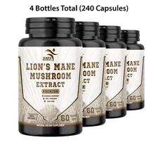 Lion’s Mane Cognition Mushroom Extract 240 Veggie Capsules Organic No GMO