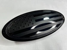 2015-2024 Front Grille Black Flag Oval Emblem 9.5" new