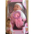 Happy People Baby-Puppe mit Schlafaugen & 6 Sounds, 30 cm, 1 Stück 2-fach