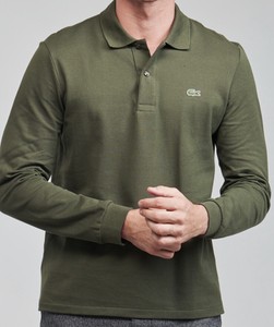 lacoste men's long sleeve pique polo