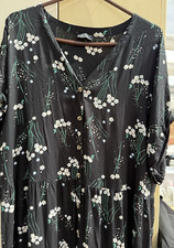 JD WILLIAMS BLACK MIX PATTERN DRESS SIZE 24 BNWOT