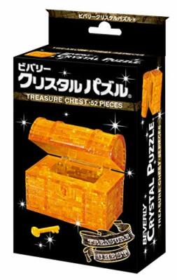 Beverly 3D Crystal Puzzle Treasure Box 50088 Clear Orange 46