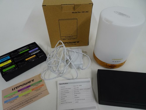 URPOWER 300ml Essential Oil Diffuser + 6 10ml bottles Changing Color Light