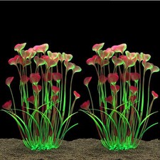 Aquarium Plastic Plants LargeArtificial Plants Decoration Ornament Fish Tank-...