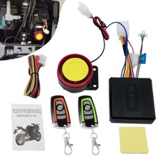 12V 1-Way Motorcycle Immobilizer Car Security Alarm System Keyless Entry Siren