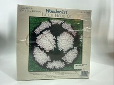 Wonder Art Latch Hook Kit Size 8'' x 8'' Art. 4902 soccer ball WonderArt