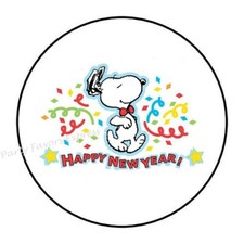 30 HAPPY NEW YEAR ENVELOPE SEALS LABELS PARTY STICKERS 1.5"