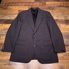 Vintage Chaps Ralph Lauren Suit Jacket 42R Gray Wool Blazer