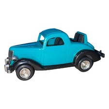 Strombecker 1936 Ford Coupe Plastic Car Made in USA Wheels Roll Vintage Collecti