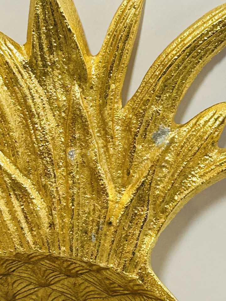 Hollywood Regency Style Metal Pineapple Bowl/Tray - Image 4 of 4