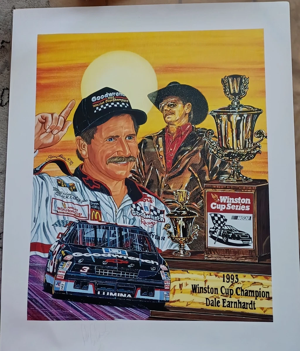 Dale Earnhardt NASCAR Original Autographed Lithographs, Posters