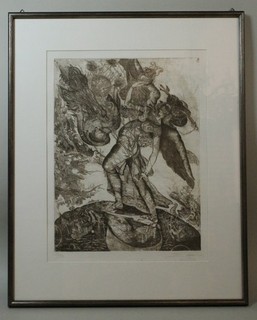 Erol Denec ( 1941 Istanbul) Virgo zodiac sign print etching