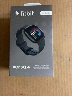 Fitbit Versa 4 Smartwatch - Graphite Aluminum with Black Band - SEE DETAILS