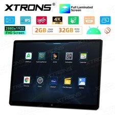 1x Car Headrest Video Player 13.3" Android TV QHD Touch Screen Rear TV Display