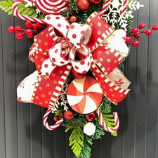 Christmas Upside Down Tree Durable Long Lasting Christmas Hanging Flower Swag