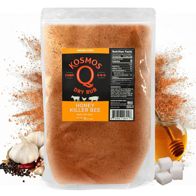 Kosmos Q Honey Killer Bee BBQ Dry Rub, Sweet Seasoning with Brown Sugar, Honey,