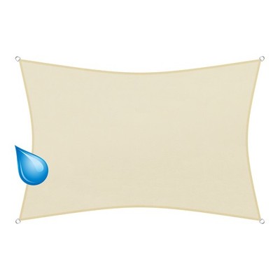 sunprotect 83246 Sonnensegel Hydro, 6 x 4 m, Rechteck, wasserabweisend, creme