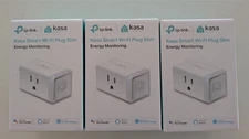 TP-LINK KP115 Kasa Smart Wi-Fi Plug w/ Energy Monitoring - Pre-Owned (Lot of 3)