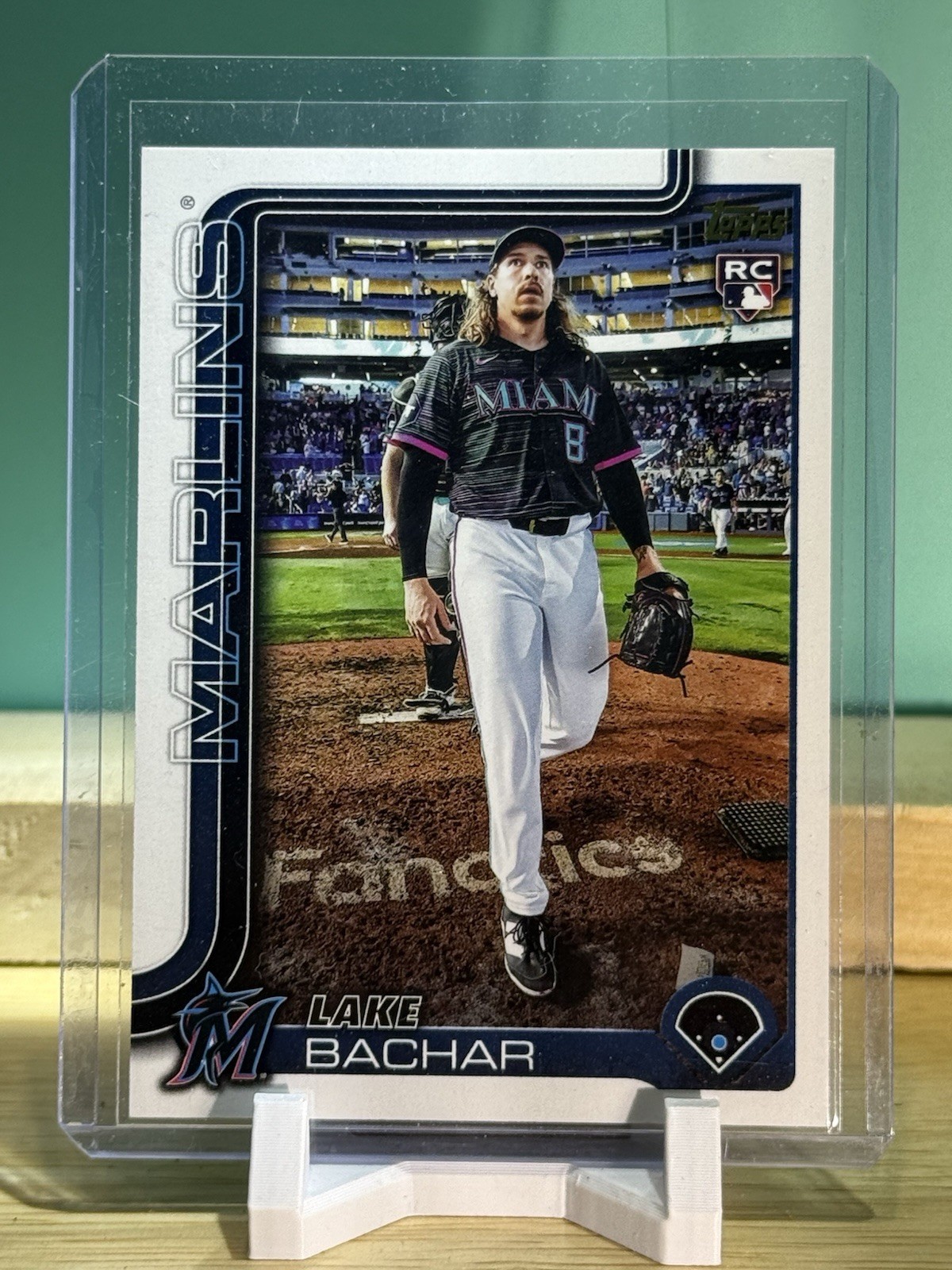 2025 Topps Update #US158 Golden Mirror Image Variation - Lake Bachar - Marlins