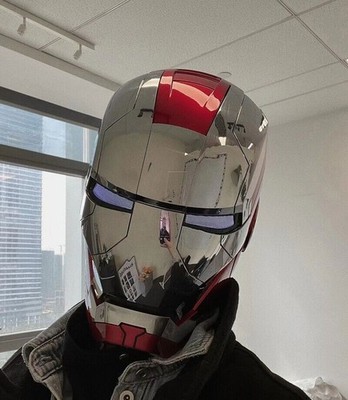 US! AUTOKING IRON MAN HELMET MK5 1/1 Wearable Voice-controlled Prop Men Gift