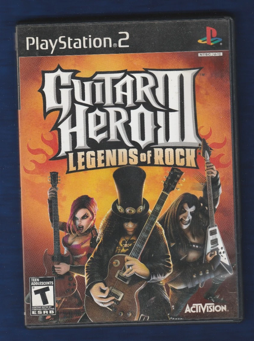 Guitar Hero III Legends of Rock Video Game PS2 Sony Playstation 2