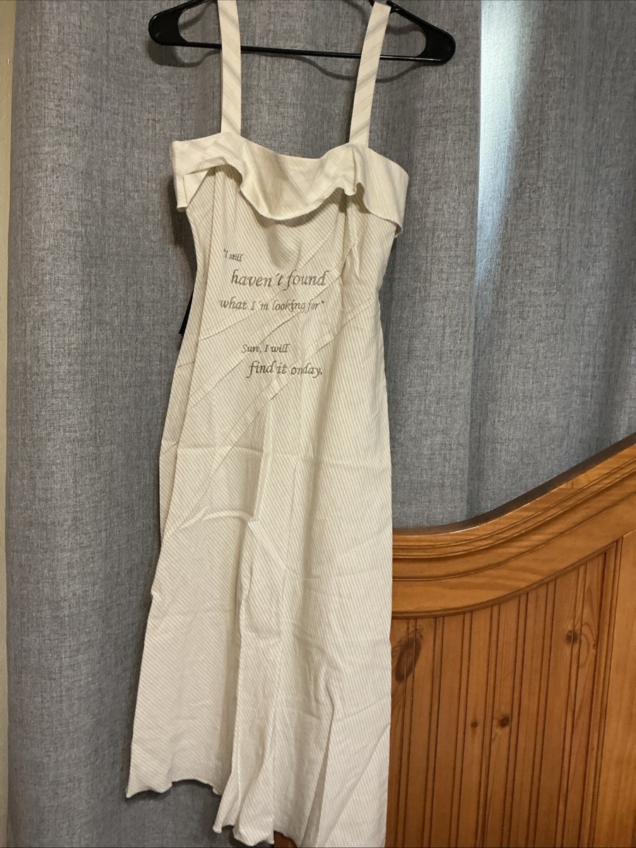 Sita Murt Cocktail Dress Womens Size 8 USA =42 Barcelona Cotton-Linen Ivory