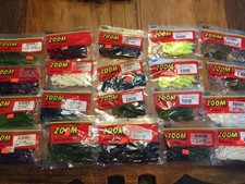 Lote de 20 ZOOM Plástico Gusano, Señuelos Lagarto, Chartreuse Doble Cola, Nuevo en Paquete, Sal, Z1