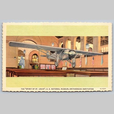 Postcard The Spirit of St. Louis Smithsonian Institution Washington DC