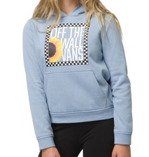 RARE NWT Vans Girls Hoodie Pullover Skate SUNLIT Sweatshirt BLUE M
