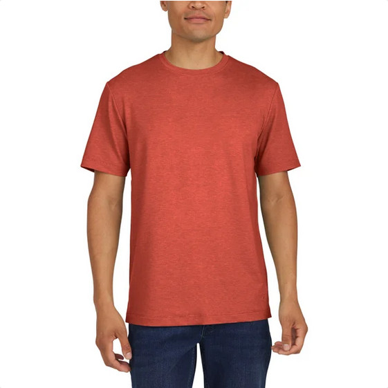 Lands End Mens Classic Fit Short Sleeve Tee Red Large 4790₽