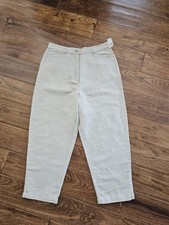 Talbots Pure Linen Irish Blend Cropped Pants Women's 10P NWT Lagenlook
