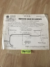 note technique 1972 Motobécane Motoconfort SP93DL câblage clignotants SP93 DL