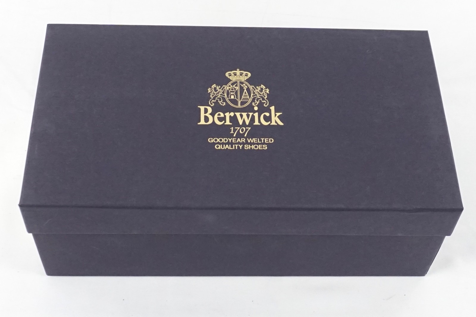 Berwick Box Calf Leather Oxford Dress Shoes in Black Men's Size US 8.5 (5217-K1)