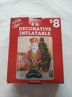 Holiday Style 4 ft Inflatable Nutcracker Outdoor Multicolor Christmas 