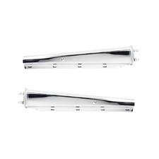TODO 30" Chrome Mud Flap Hangers for Semi Trucks - Straight - Bolt Spacing: 2...