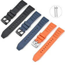 19 20 21 22 24mm FKM Fluoro Rubber Watch Strap Band Smart Bracelet Quick Release
