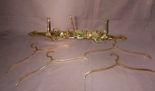 Massive Messing Wand Garderobe 2,4  Kg  Mit 4 Kleiderbügeln Vintage 72 Cm