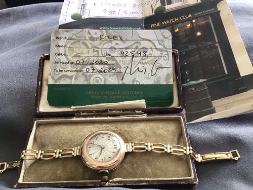 Rolex Ladies Cocktail Watch. 9crt Rose Gold . 1927.
