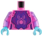 Lego New Dark Pink Minifigure Torso Spider Circuitry Satin Trans-Pink Arms sp9