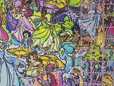 Custom 100 Cotton Woven Fabric Disney Tiana Aurora Belle Ariel 1/4 Yard 9x56