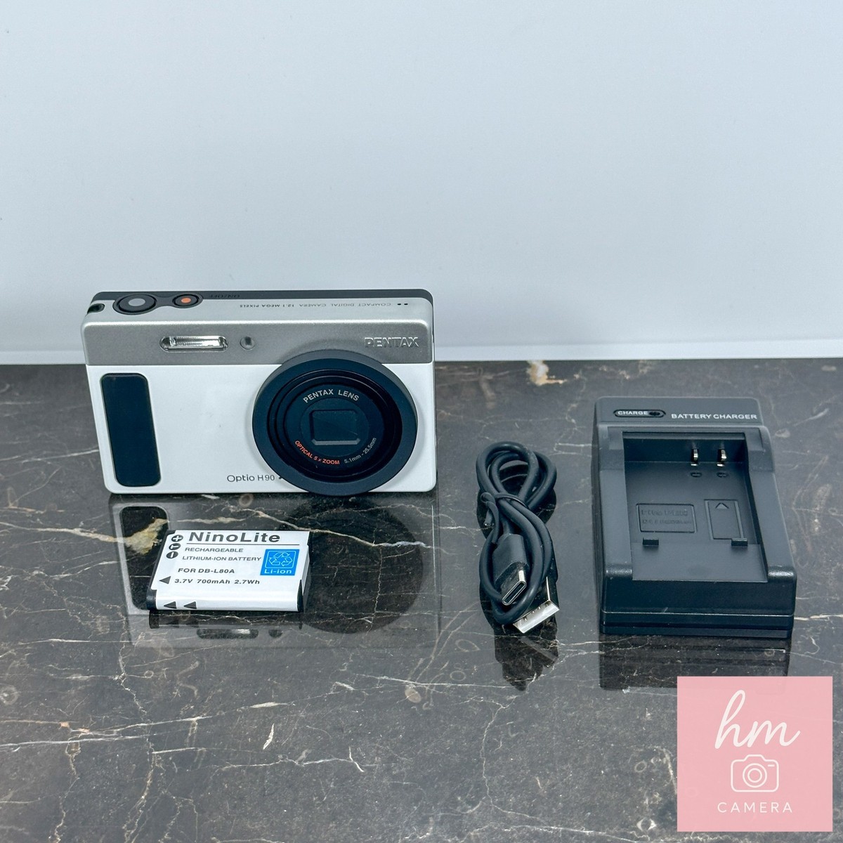 Mint]PENTAX OPTIO H90 White Digital Camera No Customs Fees US | eBay
